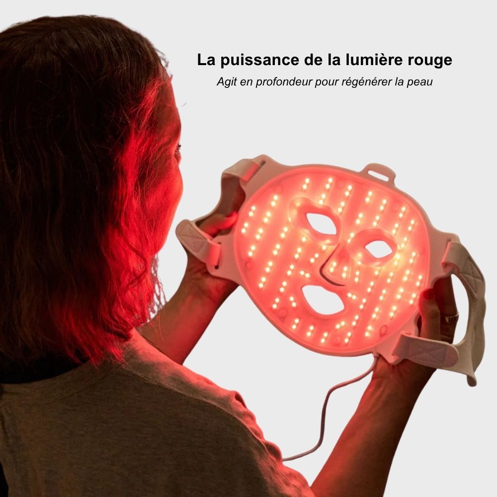 Masque LED visage anti-âge
