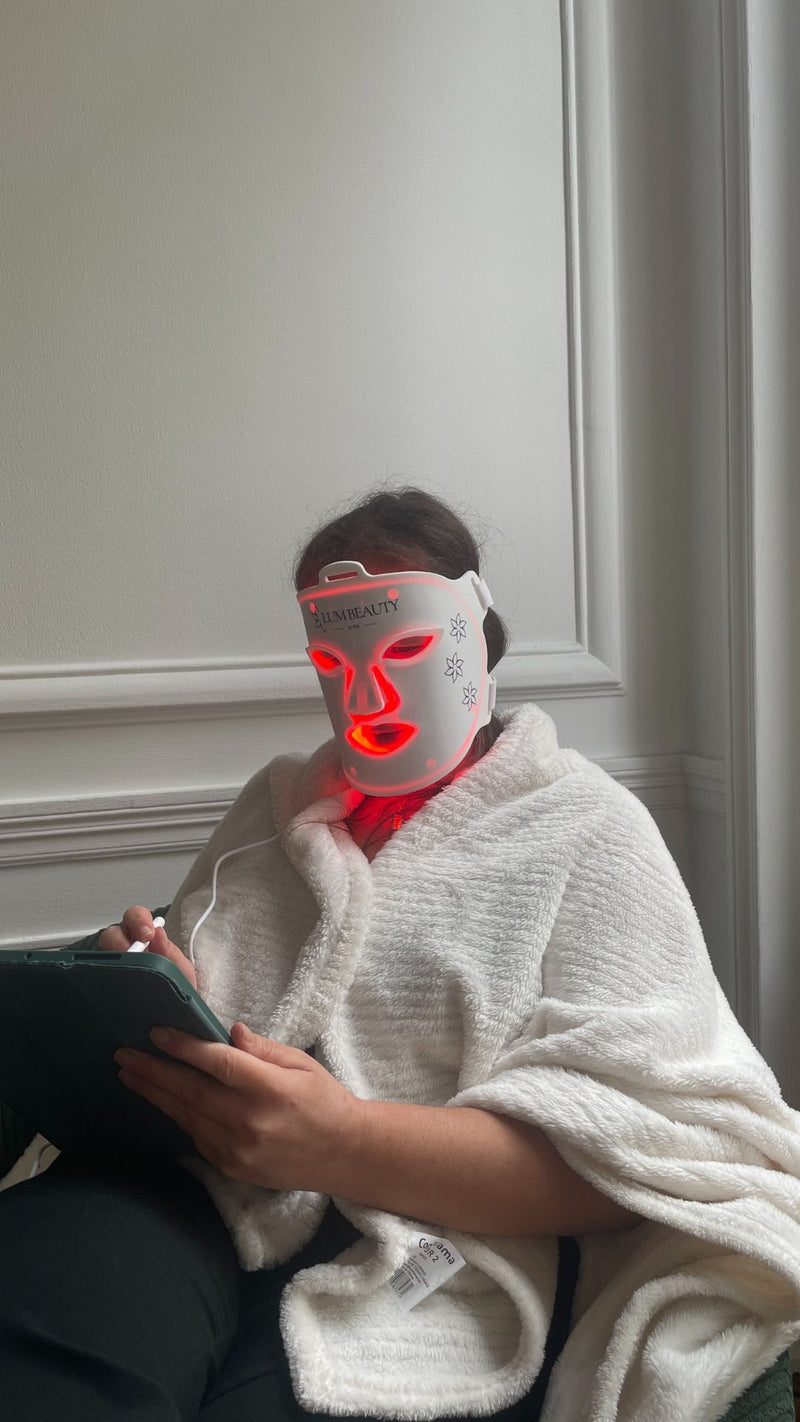 Masque LED visage anti-âge